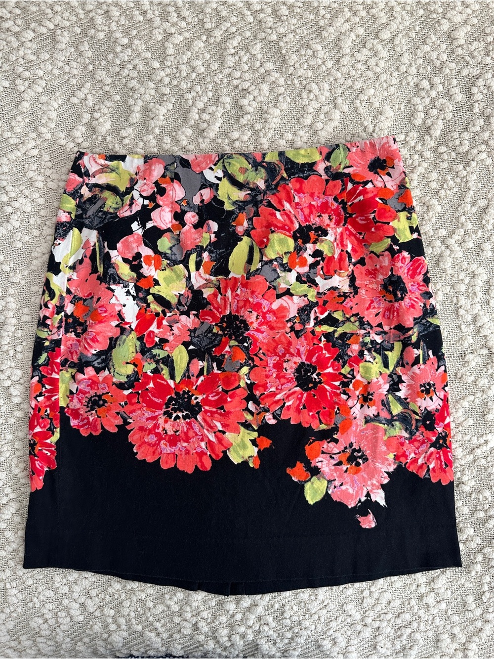 NIC + ZOE Floral Print Stretch Cotton Pencil Skirt Size 8